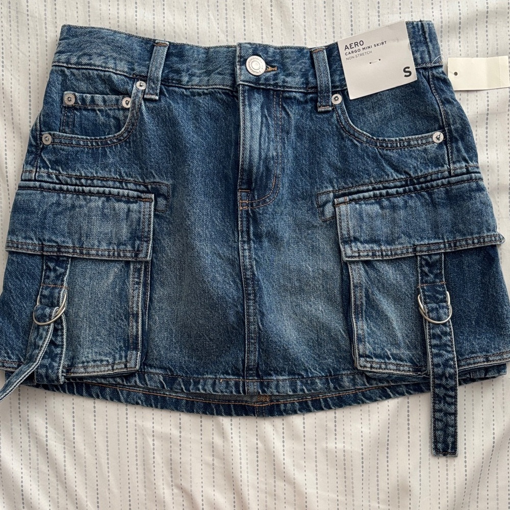 Blue Denim Mini Skirt